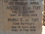 TOIT Andries H., du 1857-1923 & Maria E. RATTRAY 1855-1938