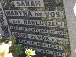 VOS Sarah Maryna, de nee HABLUTZEL  1855-1917