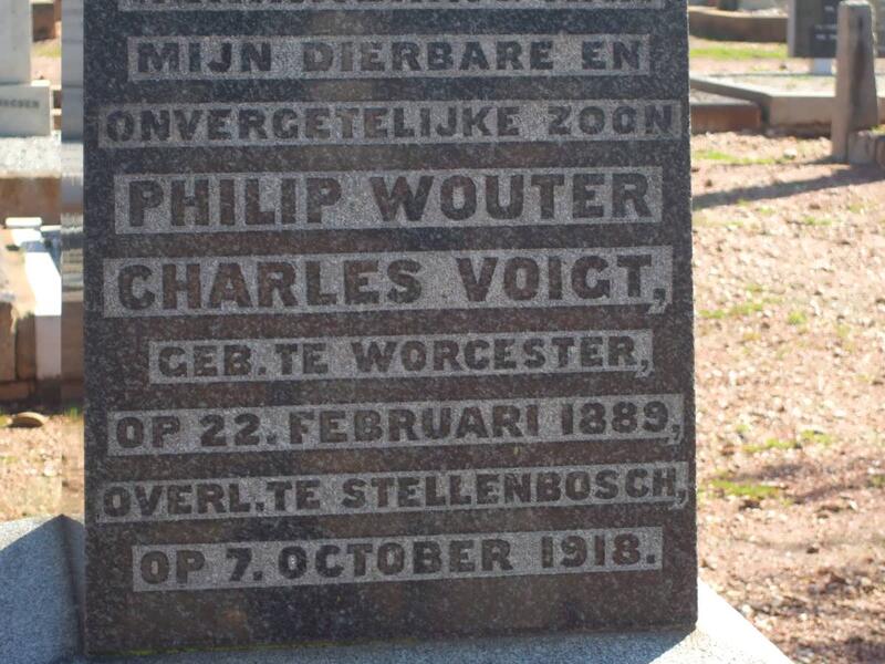 VOIGT Philip Wouter 1889-1918
