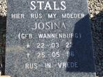 STALS Josina nee WANNENBURG 1922-1996