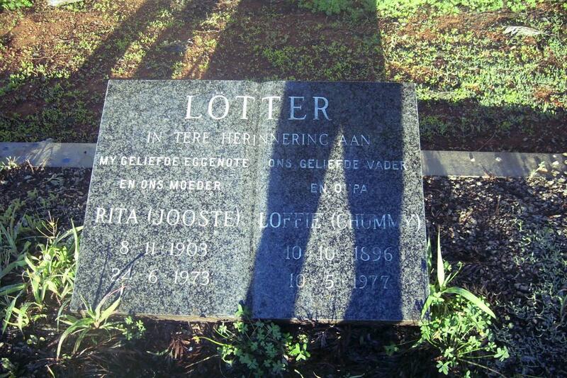 LOTTER Loffie 1896-1977 & Rita JOOSTE 1903-1973