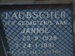 LAUBSCHER Jannie 1928-1991