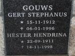 GOUWS Gert Stephanus 1912-1996 & Hester Hendrina 1911-1998