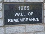 1. Wall of Remembrance 1898