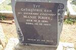 KRIEL Manie 1897-1957