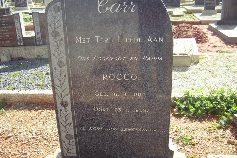 CARR Rocco 1919-1959