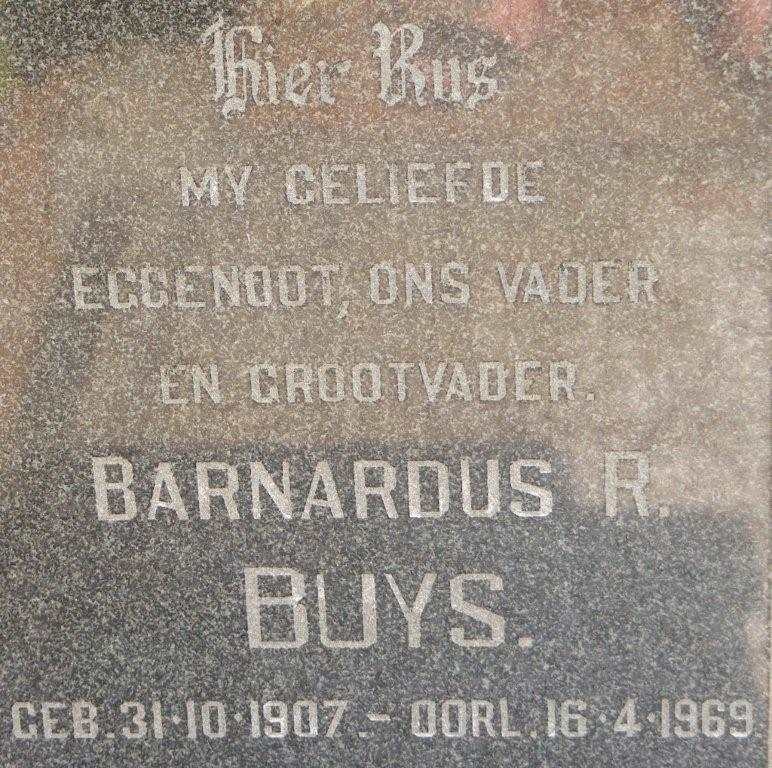 BUYS Barnardus R. 1907-1969