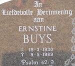 BUYS Ernstine nee DE VRIES 1930-1989