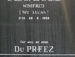 PREEZ Winefred, du nee LUCAS -1969