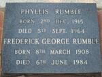 RUMBLE Frederick George 1908-1984 & Phyllis 1915-1964
