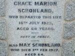 SCHONLAND Max 1927 & Grace Marion -1923