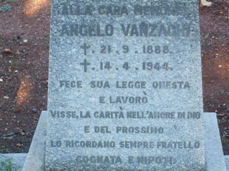 VANZAGHI Angelo 1888-1944