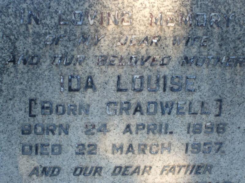 COFFEY Charles Augustus 1889-1973 & Ida Louise GRADWELL 1896-1957