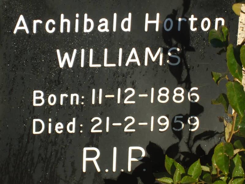 WILLIAMS Archibald Horton 1886-1959