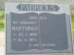FABRICUS Marthinus 1892-1977