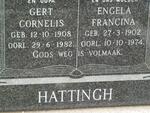 HATTINGH Gert Cornelis 1908-1982 & Engela Francina 1902-1974