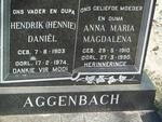 AGGENBACH Hendrik Daniel 1903-1974 & Anna Maria Magdalena 1910-1990