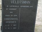 VELDTSMAN Christoffel Jasewes 1927-1993