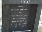 FICKS Edwin Kevin 1956-1992