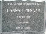 PIENAAR Hannah 1925-1992