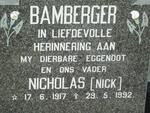 BAMBERGER Nicholas 1917-1992