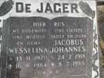 JAGER Jacobus Johannes, de 1918-1985 & Wesselina 1920-1984