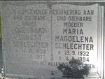 SCHLECHTER Coenraad Ernest 1925-1977 & Maria Magdalena 1932-1994