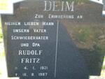 DEIM Rudolf Fritz 1921-1987