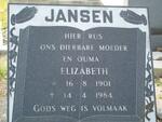 JANSEN Elizabeth 1901-1984