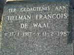 WAAL Tielman Francois, de 1917-1987