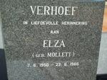 VERHOEF Elza nee MOLLETT 1950-1986