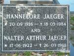 JAEGER Walter Arthur 1922-1988 & Hannelore 1926-1984