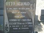 SCHMID Otto 1913-1974 & Gerbrecht Christina Elizabeth 1920-2004