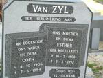 ZYL Coen, van 1906-1984 & Esther WOLFAARDT 1906-1992