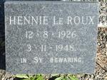 ROUX Hennie, le 1926-1948
