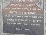 MARITZ Johanna C. 1877-1963 :: MARITZ Jacobus Stephanus 1898-1969 :: MARITZ Breggie Elizabeth 1888-1974