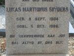 SNYDERS Lukas Marthinus 1904-1966