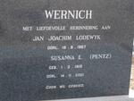 WERNICH Jan Joachim Lodewyk -1967 & Susanna E. PENTZ 1910-2001