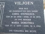 VILJOEN Carel Stephanus 1898-1973 & Maria Dorothea 1899-1992