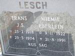 LESCH Frans J.S. 1918-1974 & Miemie Eberlein 1922-1991