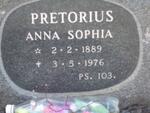 PRETORIUS Anna Sophia 1889-1976