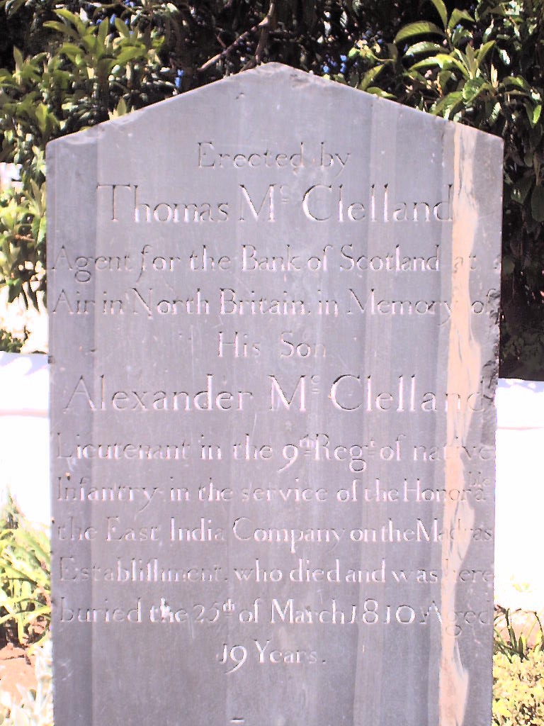 McCLELLAND Alexander  -1810