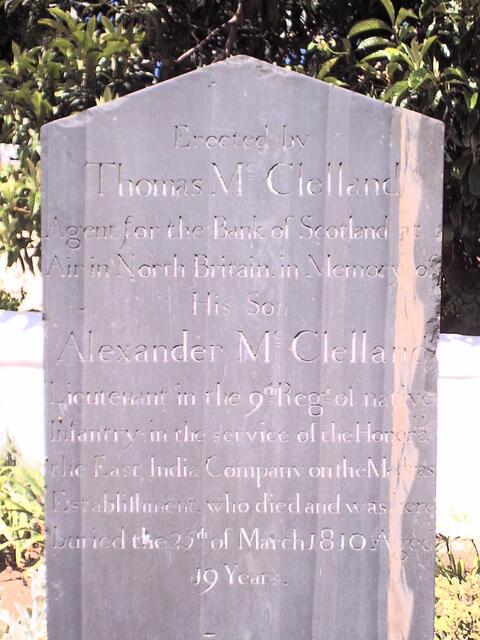 McCLELLAND Alexander  -1810