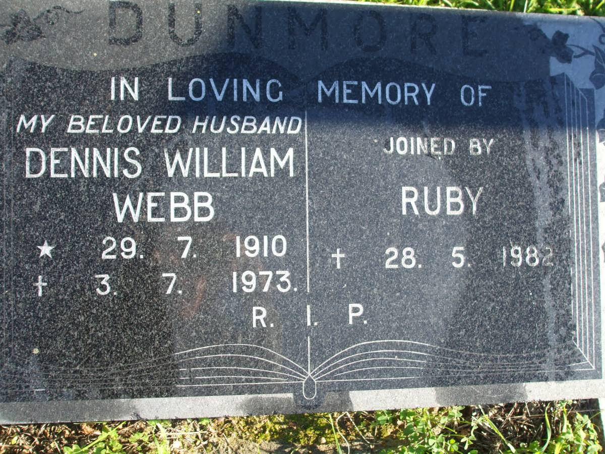 WEBB Dennis William 1910-1973 & Ruby -1982