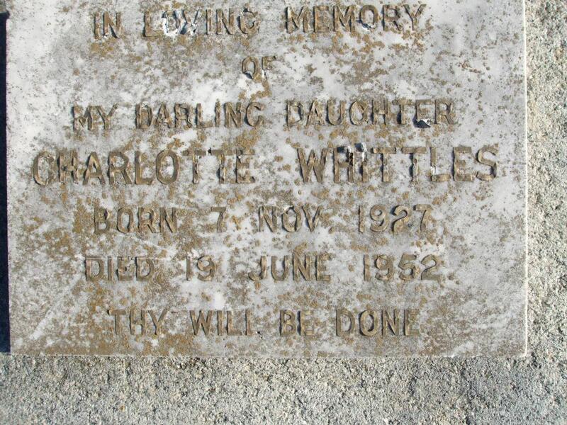 WHITTLES Charlotte 1927-1952