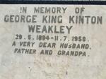WEAKLEY George King Kinton 1894-1958 & Anna Johanna