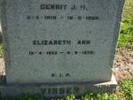 VISSER Gerrit J.H. 1918-1969 & Elizabeth Ann 1922-1970