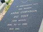TOIT Anna Cornelia, du nee MEYER -1982