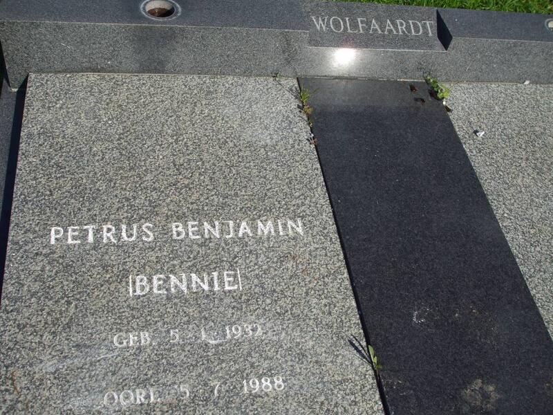 WOLFAARDT Petrus Benjamin 1932-1988