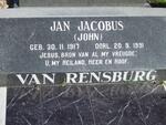 RENSBURG Jan Jacobus, van 1917-1991